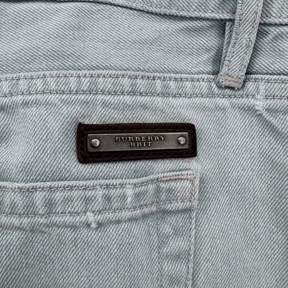 Burberry Brit Jeans Mens 36x32 Grey Slim Fit Button Fly Denim Pants - Picture 8 of 16